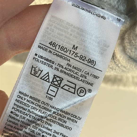 Gap Soft Relax Fit V-Neck Gray Cozy Sweater Women Size Medium Pullover Teacher - Picture 6 of 10